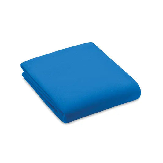Patura din lana rpet 130gr/m² albastru regal din microfibra cu suprafata moale si texturata
