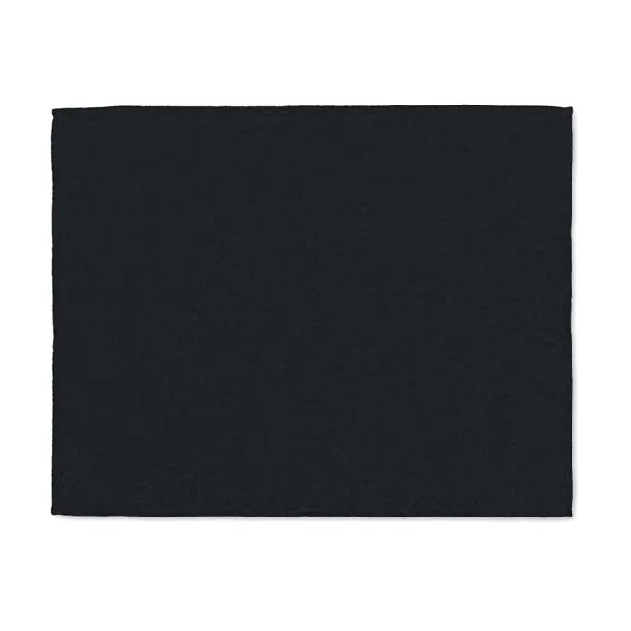 Patura din lana rpet 280 gr/m² dreptunghiulara neagra cu suprafata texturata subtila pentru masa