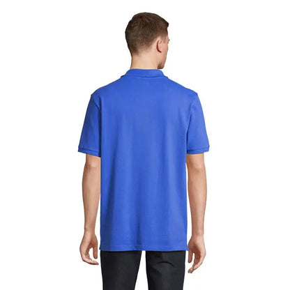 Tricou polo scurt cu mâneci și guler clasic bright blue din bumbac organic PEGASE Polo Organic 210g