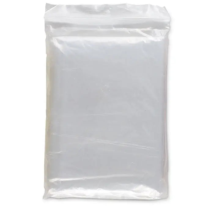 Pelerna de ploaie pliabila transparenta intr-un sac zip-top din plastic clar polibag