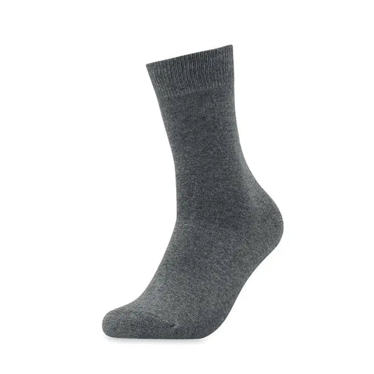 Pereche de sosete dark gray cu manșetă plisată și țesătură texturată fină în cutie cadou l