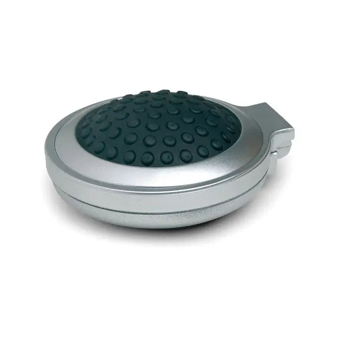 Ergonomic perie oglinda pliabila silver si verde inchis cu suprafata texturata si zimtata pentru confort picioare