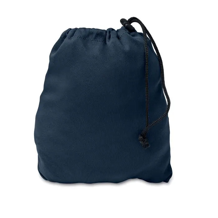 Perna de calatorie gonflabila rapida cu sac bleumarin din material durabil si snur impletit negru