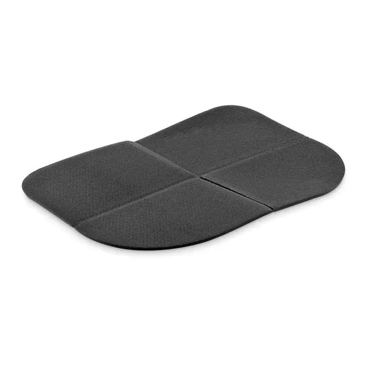 Perna de scaun pentru exterior pliabila mat negru din silicon texturat cu suprafata moale si margini rotunjite