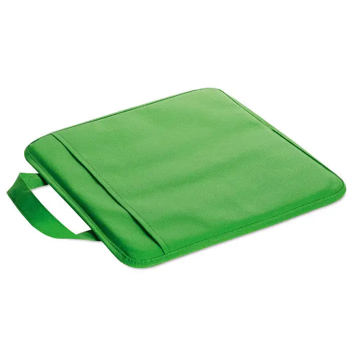 Perna netesuta pentru stadion din material textil verde aprins cu maner scurt si cusaturi vizibile