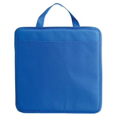 Perna netesuta pentru stadion albastra husa pentru laptop din material textil cu maner superior si buzunar frontal