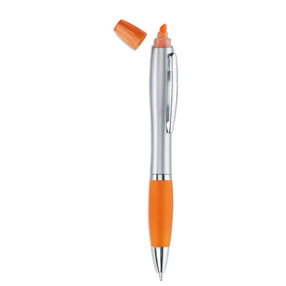 Pix 2 in 1 pix creion marker metalic argintiu si portocaliu cu grip texturat pentru evidentiere clara