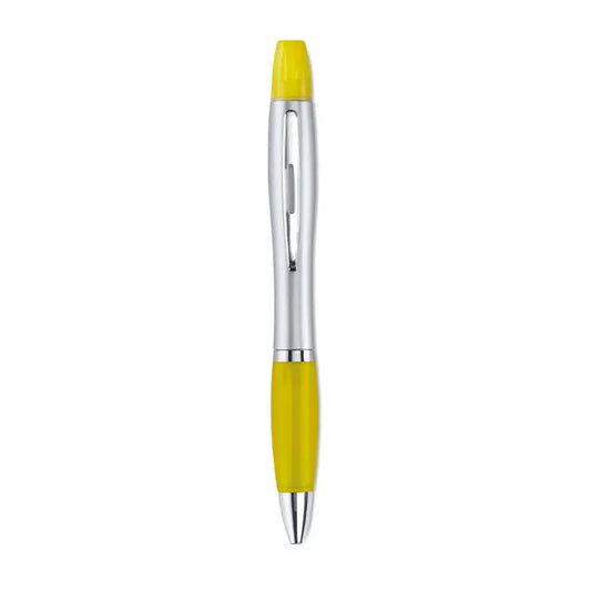 Pix 2 in 1 marker galben si argintiu cu corp metalic elegant si grip de cauciuc