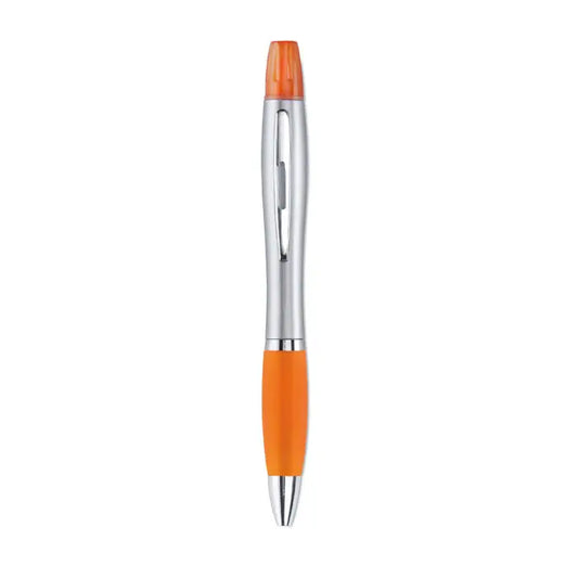Pix 2 in 1 marker text orange si argintiu cu prindere texturata pentru evidentiere precisa
