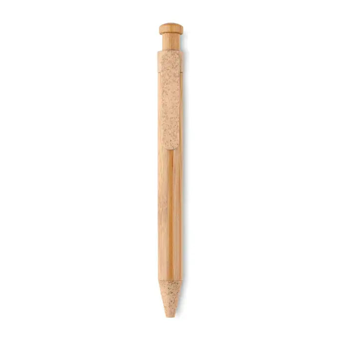 Pix abs din bambus cu grip si capac din plută și textură naturală de lemn ideal pentru scris elegant