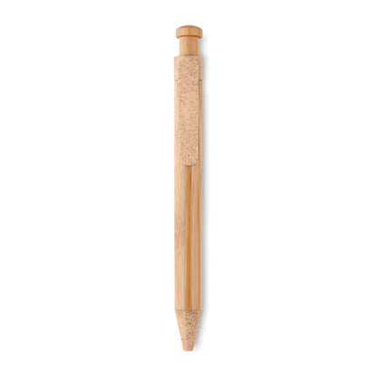 Pix abs din bambus cu grip si capac din plută și textură naturală de lemn ideal pentru scris elegant
