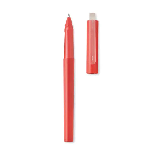 Pix rollerball coral rosu cu cerneala gel rp et si grip transparent pentru scris fin si clar