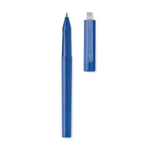 Pix albastru cu cerneală gel rpet cu corp din plastic albastru translucid și vârf metalic