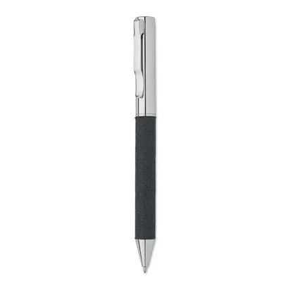 Pix cu bile din metal argintiu si negru cu grip texturat intr-o cutie eleganta