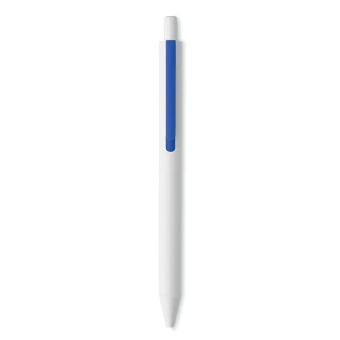 Pix cu buton alb cu grip albastru din abs reciclat pentru scris precis si confortabil