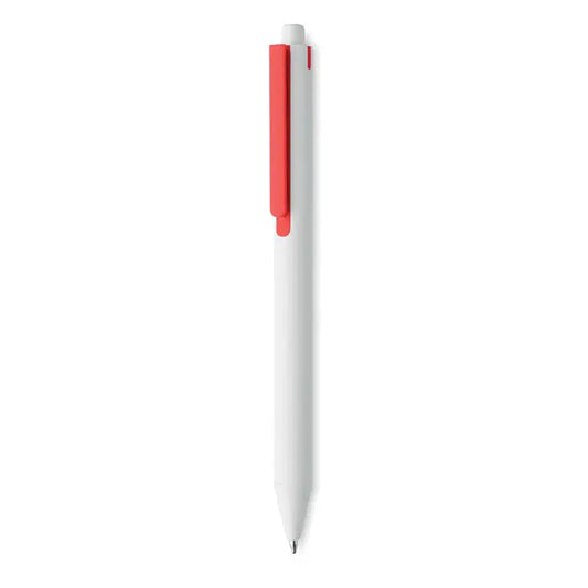 Pix cu buton alb cu grip si capac rosu realizat din abs reciclat pentru uz zilnic