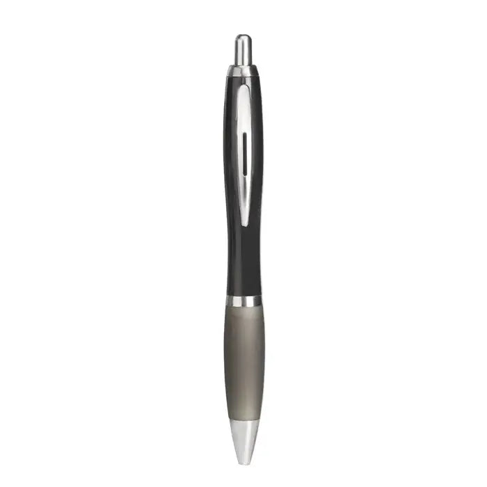 Pix cu buton un pix cu bila negru si argintiu cu design ergonomic si accente metalice elegante