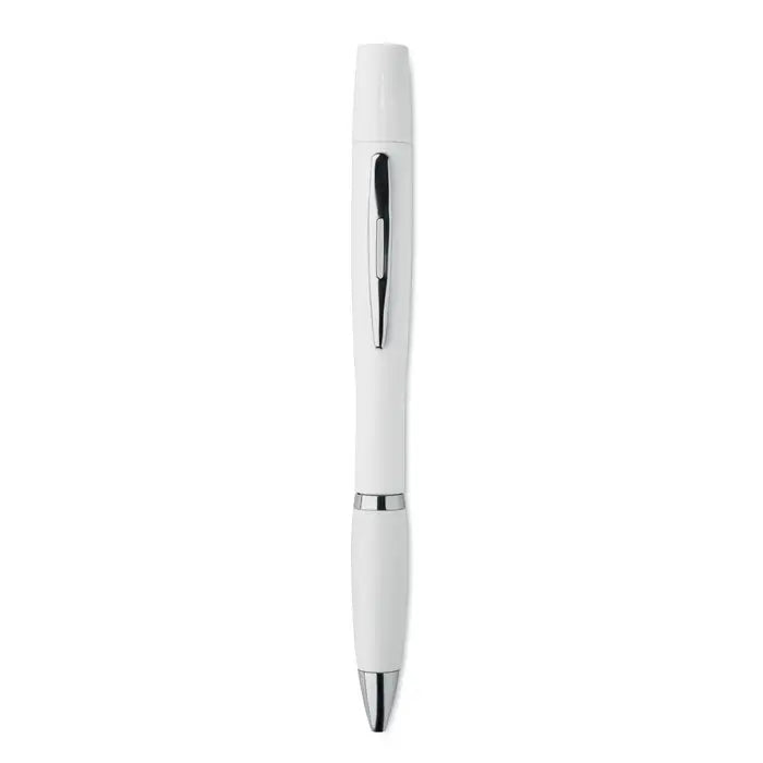 Pix cu set de curatare TWS alb cu accente metalice si design minimalist ideal pentru scris precis
