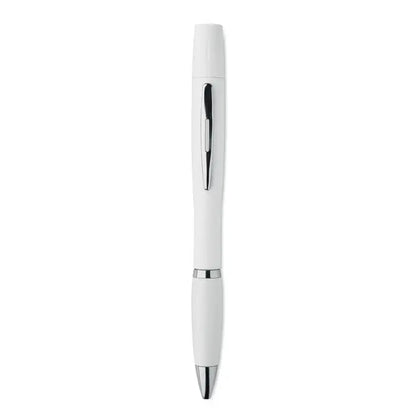 Pix cu set de curatare TWS alb cu accente metalice si design minimalist ideal pentru scris precis
