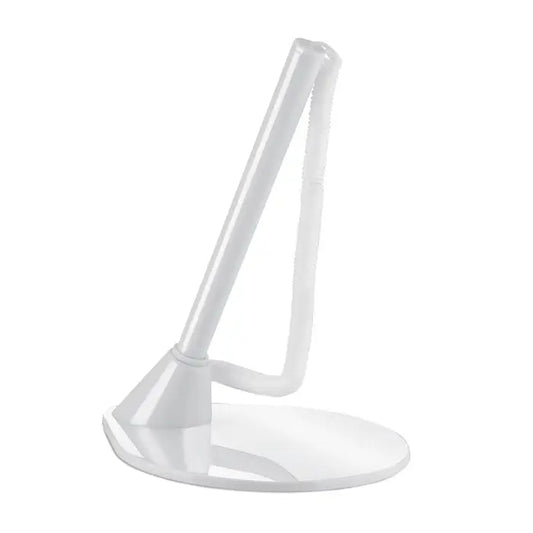 Lampă de birou albă din plastic pix cu suport cu design modern și braț ajustabil