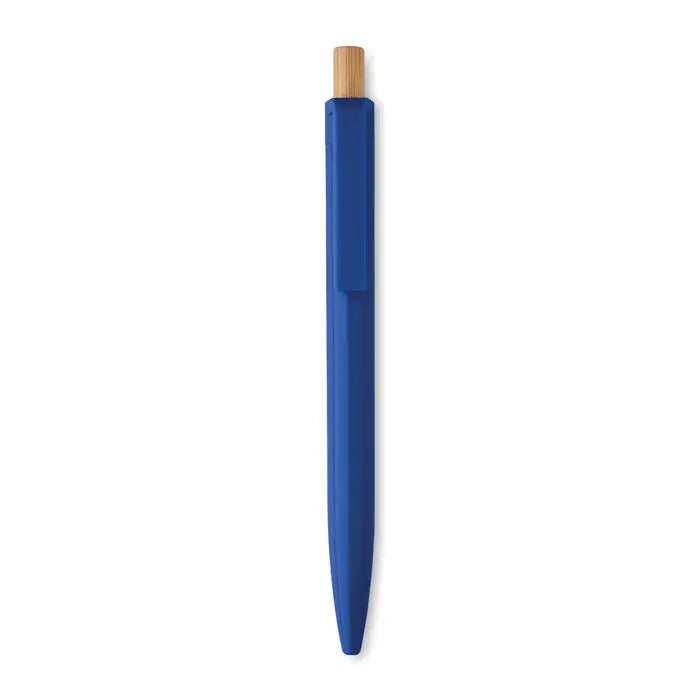 Pix din abs reciclat albastru cu capac din lemn deschis plastic pentru scris zilnic