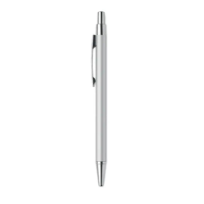 Pix din aluminiu reciclat cu design minimalist si clip pentru atasare culoare argintie metalica
