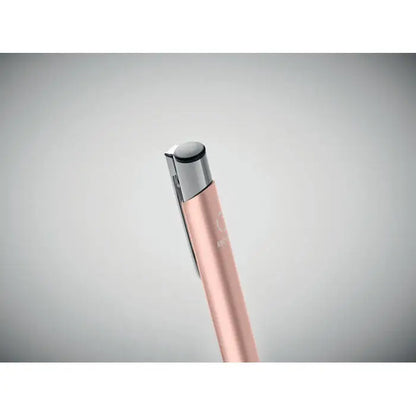 Pix din aluminiu reciclat roz auriu cu design minimalist si clips argintiu metalic