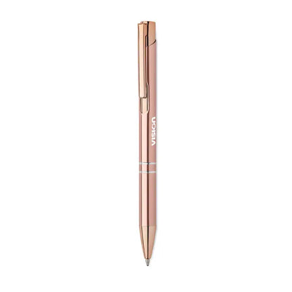 Pix din aluminiu reciclat rose gold cu accente argintii si gravura vision pe laterala