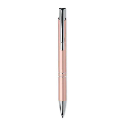 Pix din aluminiu reciclat cu stilou cu bila rose gold si accente argintii elegante