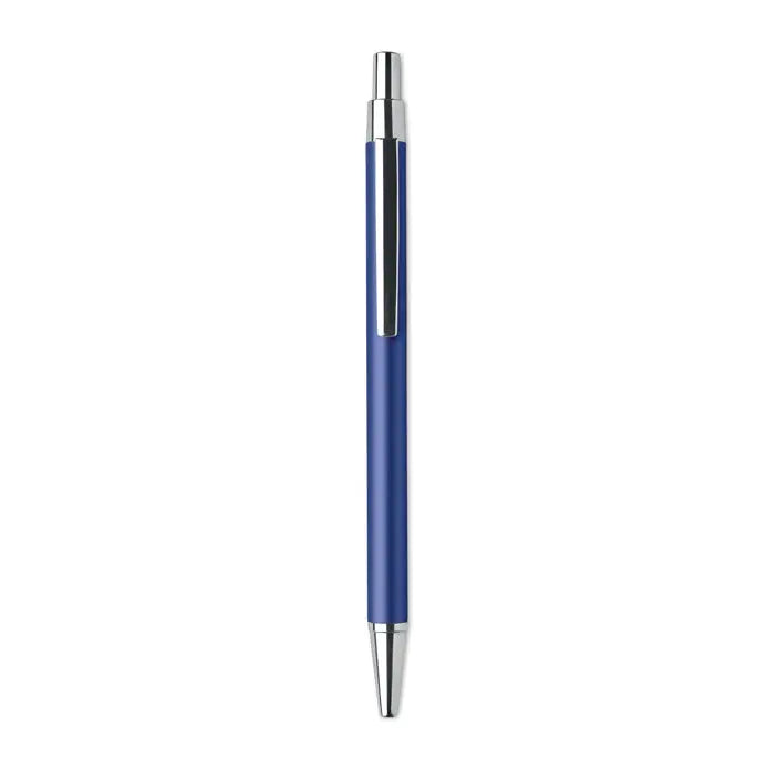 Pix din aluminiu reciclat albastru cu accente metalice argintii pentru scris fin si durabil