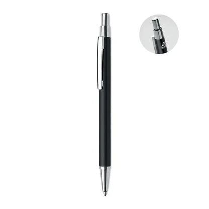 Pix din aluminiu reciclat negru cu accente metalice argintii si design modern pentru scris eficient