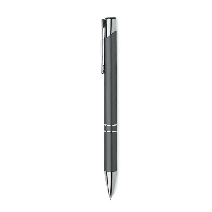 Pix din aluminiu reciclat de culoare gri mat cu pix cu bile si detalii metalice argintii elegante