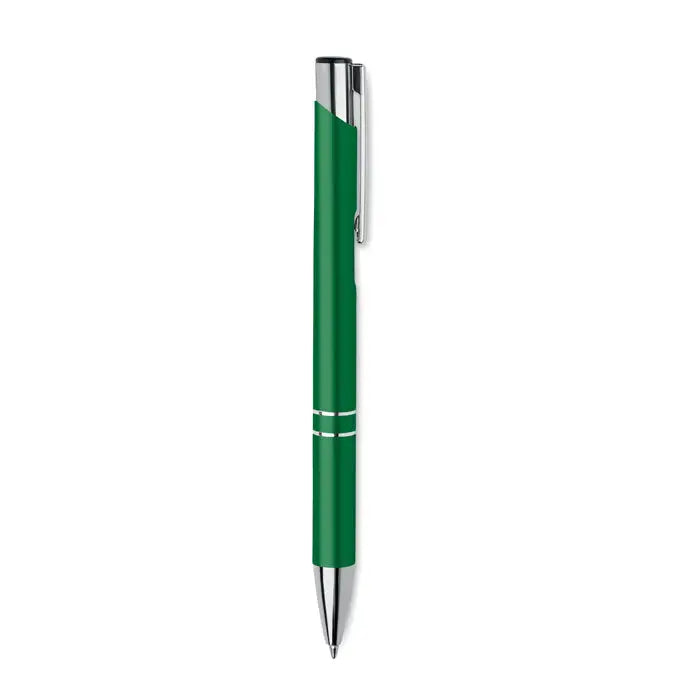 Pix din aluminiu reciclat verde cu accente metalice argintii si design modern pentru scris elegant