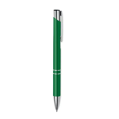 Pix din aluminiu reciclat verde cu accente metalice argintii si design modern pentru scris elegant