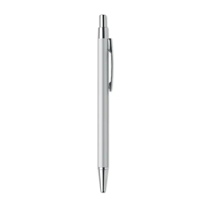 Pix din aluminiu reciclat argintiu metalizat cu design minimalist si clip pentru prindere