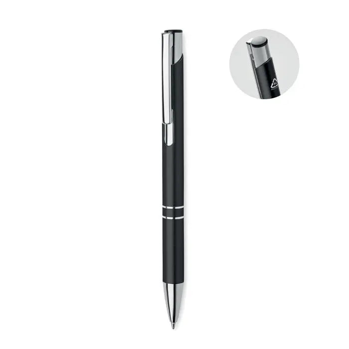 Pix din aluminiu reciclat cu design modern negru si argintiu si accente metalice elegante
