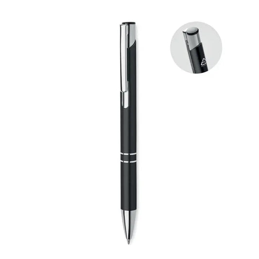 Pix din aluminiu reciclat cu design modern negru si argintiu si accente metalice elegante