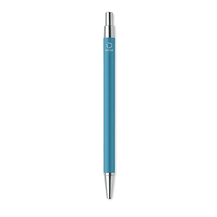Pix din aluminiu reciclat teal retractabil cu accente metalice argintii minimaliste