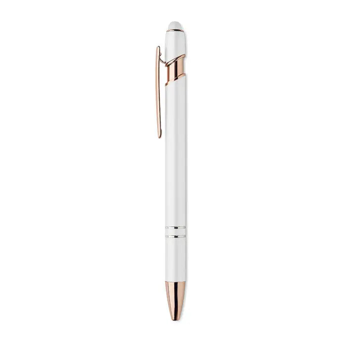 Pix din aluminiu reciclat alb cu accente rose gold si design modern si elegant