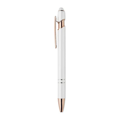 Pix din aluminiu reciclat alb cu accente rose gold si design modern si elegant