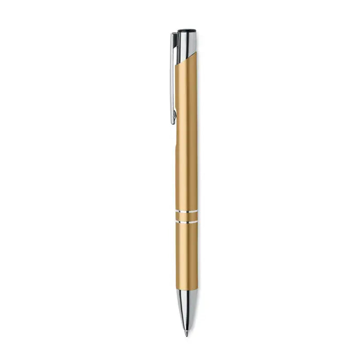 Pix din aluminiu reciclat auriu cu accente argintii și design modern pentru scris precis și elegant