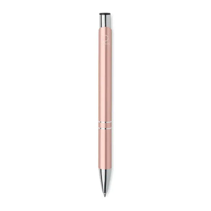 Pix din aluminiu reciclat cu design elegant rose gold si clip argintiu pentru scris confortabil