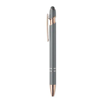 Pix din aluminiu reciclat cu stylus gri și rose gold și finisaj metalic elegant