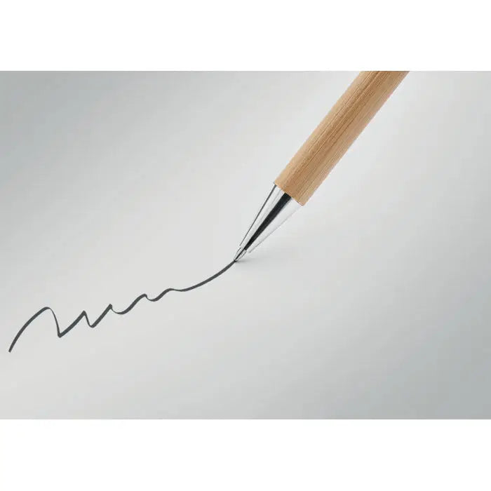 Pix din bambus tip răsucire penita metalica finisaj bambus sleek scriind linie neagra neteda