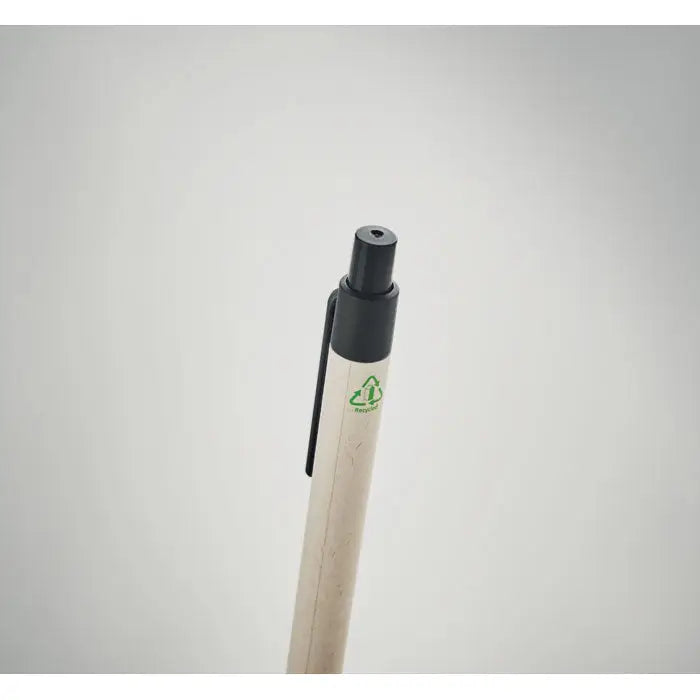 Pix din carton de lapte cu corp din lemn deschis si capac negru cu clips pentru scris elegant