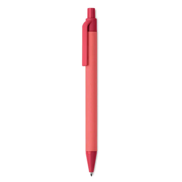 Pix din hartie pla porumb coral cu clip si capac ascutit din plastic neted pentru scris precis