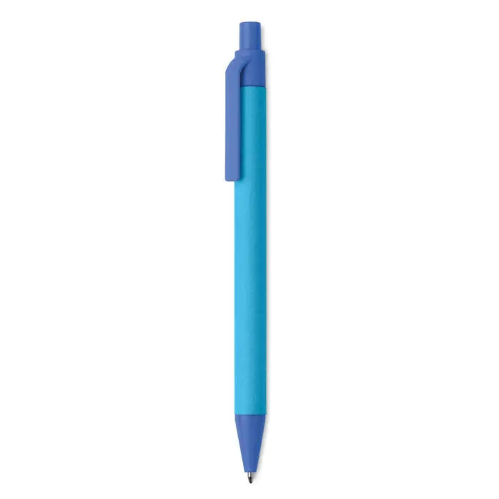Pix din hartie pla porumb cu pix stilou albastru in doua nuante, finisaj mat si grip ergonomic