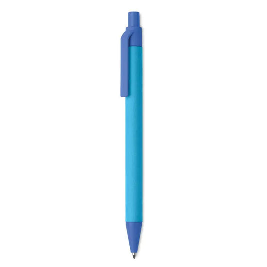 Pix din hartie pla porumb cu pix stilou albastru in doua nuante, finisaj mat si grip ergonomic