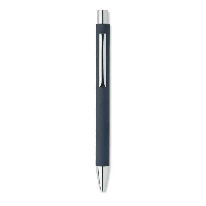 Pix din hartie reciclata cu pix albastru închis și clip metalic argintiu pentru scris elegant
