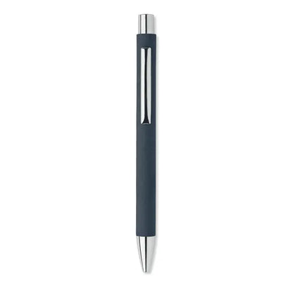 Pix din hartie reciclata cu pix albastru închis și clip metalic argintiu pentru scris elegant
